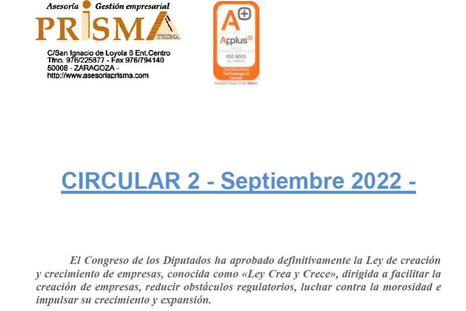 Circular 2 Septiembre 22